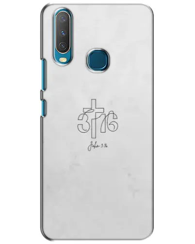 Чехол для Vivo Y15 с картинкой «Иоанна 3:16 Крест»