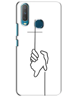 Чехол для Vivo Y15 с картинкой «Рука держит»
