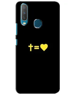Чехол для Vivo Y15 с картинкой «Сердце и Крест»