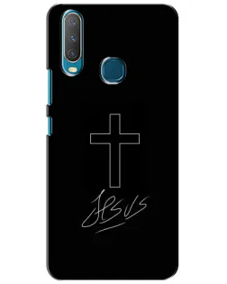 Чехол для Vivo Y15 с картинкой «Графический крест Jesus» Чехол для Vivo Y15 с картинкой «Графический крест Jesus»