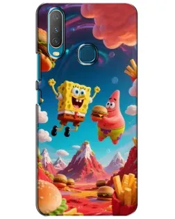 Чехол для Vivo Y15 с картинкой «Космический фастфуд»