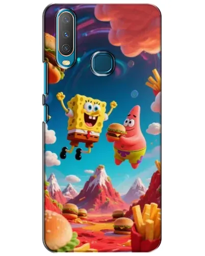 Чехол для Vivo Y15 с картинкой «Космический фастфуд»