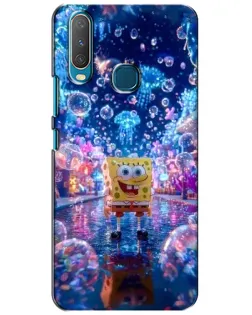 Чехол для Vivo Y15 с картинкой «Неоновый океан»