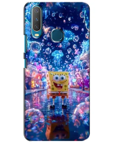 Чехол для Vivo Y15 с картинкой «Неоновый океан»
