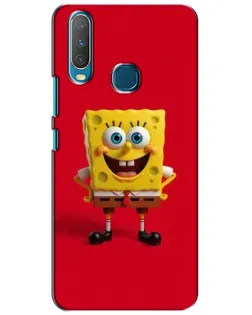 Чехол для Vivo Y15 с картинкой «Спанч Боб на красном»