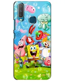 Чехол для Vivo Y15 с картинкой «Губка Боб и друзья»