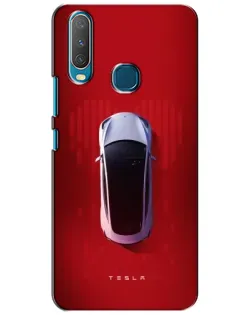 Чехол для Vivo Y15 с картинкой «Tesla Top View»