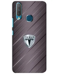 Чехол для Vivo Y15 с картинкой «Металлическая текстура Tesla»
