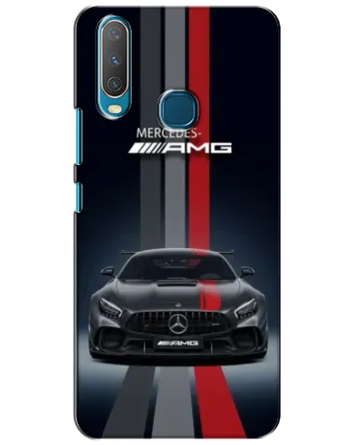Чехол для Vivo Y15 с картинкой «Mercedes — белый карбон»