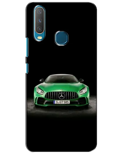 Чехол для Vivo Y15 с картинкой «Mercedes — неоновый лого»