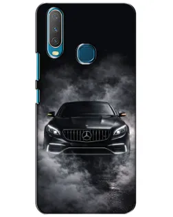 Чехол для Vivo Y15 с картинкой «Mercedes в дыму»
