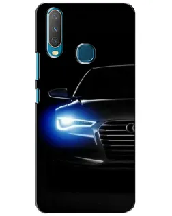 Чехол для Vivo Y15 с картинкой «Неоновый взгляд Audi»
