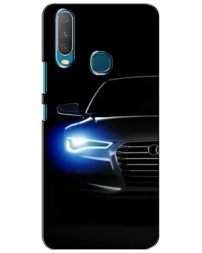 Чехол для Vivo Y15 с картинкой «Неоновый взгляд Audi»