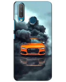Чехол для Vivo Y15 с картинкой «Audi в облаках дыма»