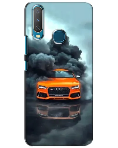 Чехол для Vivo Y15 с картинкой «Audi в облаках дыма»