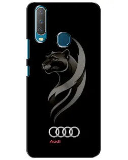 Чехол для Vivo Y15 с картинкой «Графика — пантера и Audi»