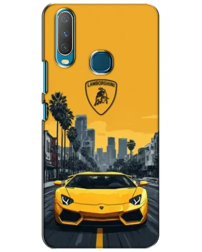 Чехол для Vivo Y15 с картинкой «Желтый Lamborghini город» Чехол для Vivo Y15 с картинкой «Желтый Lamborghini город»