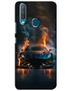 Чехол для Vivo Y15 с картинкой «Lamborghini дымная эстетика»