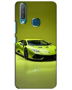 Чехол для Vivo Y15 с картинкой «Салатовый Lamborghini Huracan»