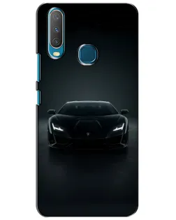 Чехол для Vivo Y15 с картинкой «Черный Lamborghini Aventador»