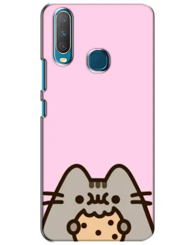 Чехол для Vivo Y15 с картинкой «Pusheen и печенье»