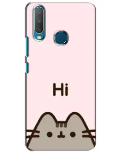 Чехол для Vivo Y15 с картинкой «Пушин говорит Hi» Чехол для Vivo Y15 с картинкой «Пушин говорит Hi»
