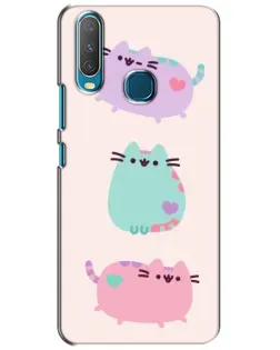Чехол для Vivo Y15 с картинкой «Pusheen трио» Чехол для Vivo Y15 с картинкой «Pusheen трио»