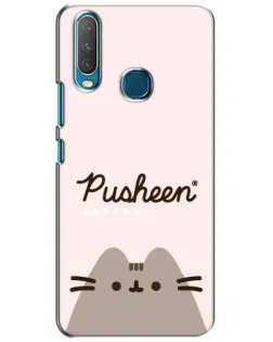 Чехол для Vivo Y15 с картинкой «Pusheen логотип» Чехол для Vivo Y15 с картинкой «Pusheen логотип»