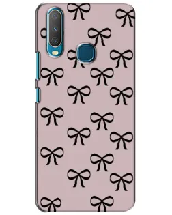 Чехол для Vivo Y15 с картинкой «Черные бантики»