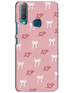 Чехол для Vivo Y15 с картинкой «Сердца и банты»