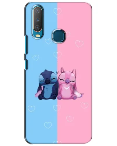 Чехол для Vivo Y15 с картинкой «Stitch и Angel Love»