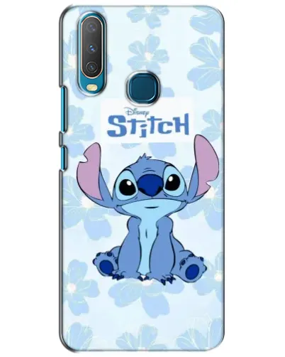 Чехол для Vivo Y15 с картинкой «Stitch среди цветов»