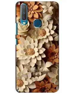 Чехол для Vivo Y15 с картинкой «Бежевый флористический декор» Чехол для Vivo Y15 с картинкой «Бежевый флористический декор»