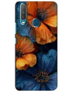 Чехол для Vivo Y15 с картинкой «Яркая сине-оранжевая флора» Чехол для Vivo Y15 с картинкой «Яркая сине-оранжевая флора»