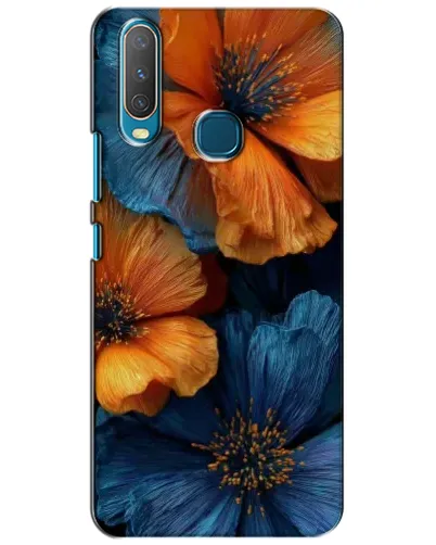 Чехол для Vivo Y15 с картинкой «Яркая сине-оранжевая флора» Чехол для Vivo Y15 с картинкой «Яркая сине-оранжевая флора»