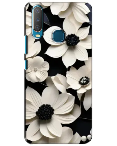 Чехол для Vivo Y15 с картинкой «Объемные белые цветы» Чехол для Vivo Y15 с картинкой «Объемные белые цветы»