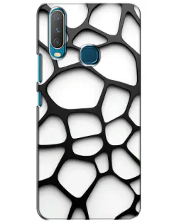 Чехол для Vivo Y15 с картинкой «Белая объемная сетка»