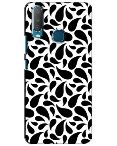 Чехол для Vivo Y15 с картинкой «Контрастные черные капли»