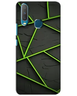 Чехол для Vivo Y15 с картинкой «Зеленые геометрические линии»
