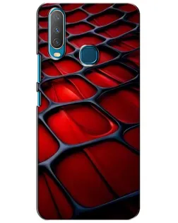 Чехол для Vivo Y15 с картинкой «Красная глянцевая сетка»