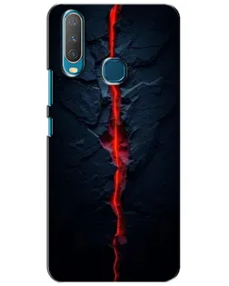Чехол для Vivo Y15 с картинкой «Kрасная лавовая трещина»