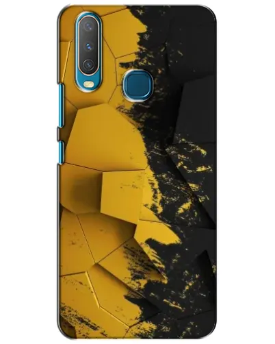 Чехол для Vivo Y15 с картинкой «Золотые осколки геометрии»