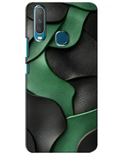 Чехол для Vivo Y15 с картинкой «Зеленые кожаные волны»