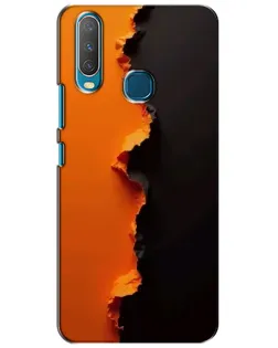 Чехол для Vivo Y15 с картинкой «Оранжевый разлом»