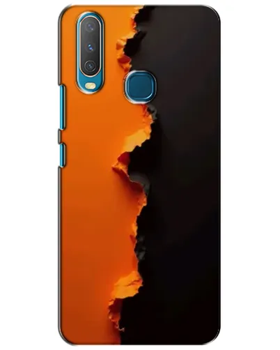 Чехол для Vivo Y15 с картинкой «Оранжевый разлом»