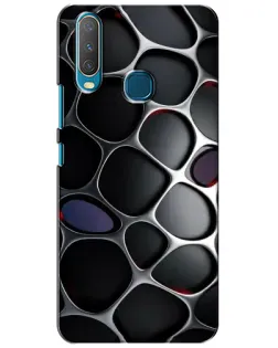 Чехол для Vivo Y15 с картинкой «Объемная темная решетка»