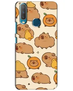 Чехол для Vivo Y15 с картинкой «Капибары с апельсинами»