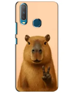 Чехол для Vivo Y15 с картинкой «Капибара виктория»