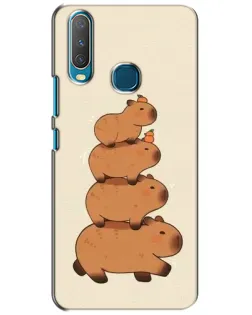 Чехол для Vivo Y15 с картинкой «Башня из капибар»
