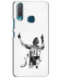 Чехол для Vivo Y15 с картинкой «Черно-белый силуэт Месси» Чехол для Vivo Y15 с картинкой «Черно-белый силуэт Месси»